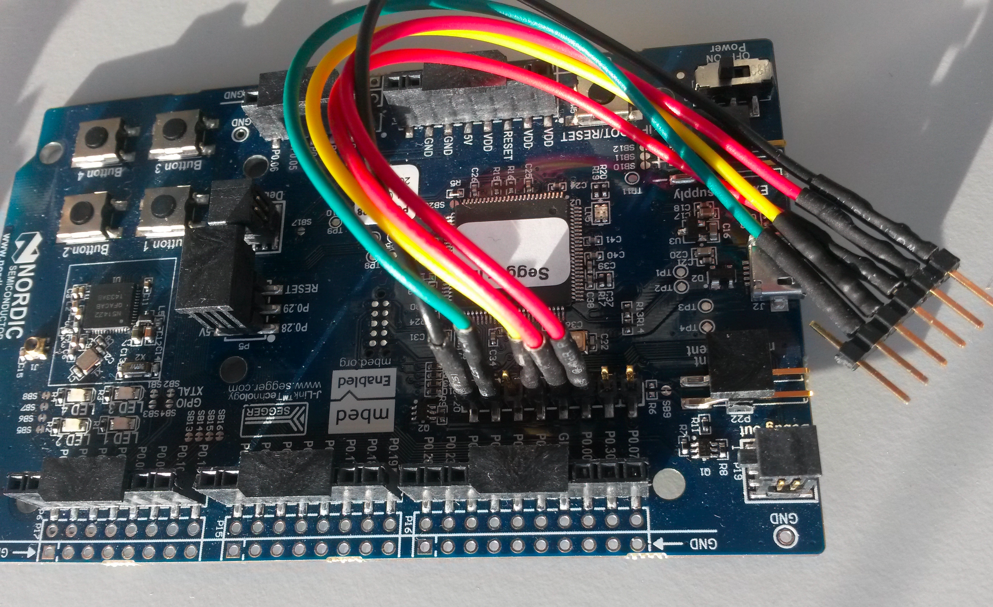 Using an nRF51-DK as a debugger